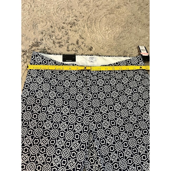 NWT Crown & Ivy Navy/White Power Pop Cropped Pants Sz. 10 - Picture 6 of 9